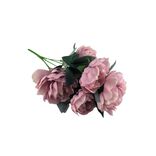 Fleurs artificielles bouquet de roses en piquet 5 tiges 24x20xH48cm