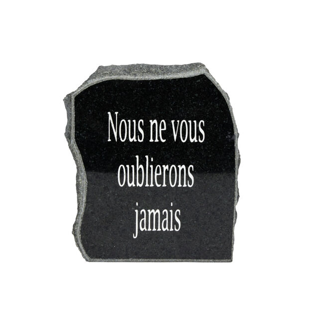 Plaque fun&eacute;raire Nous ne vous oublierons jamais