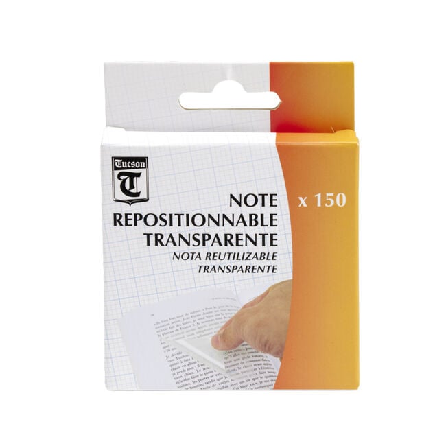 Note repositionnable transparente x150