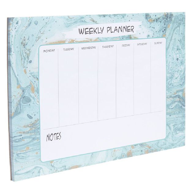 Semainier &agrave; motif bleu 50 pages