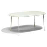 Table de jardin 6 personnes Faro m&eacute;tal vert 160x90xH74cm