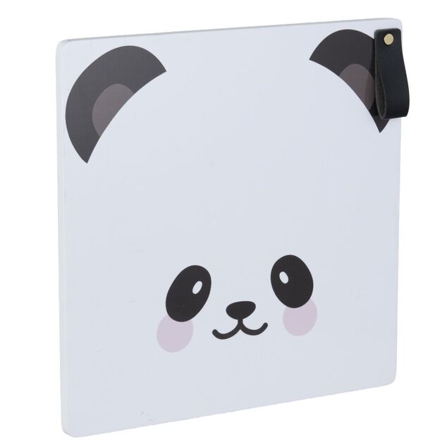 Porte x3 pour Box Cube 32x32cm motif animal bois (2 mod&egrave;les girafe ou panda)