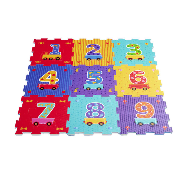 Puzzle de sol chiffres 18 pi&egrave;ces 30,5x30,5cm