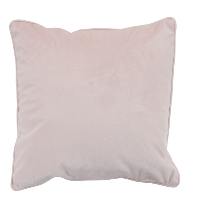 Housse de coussin en velours rose poudr&eacute;