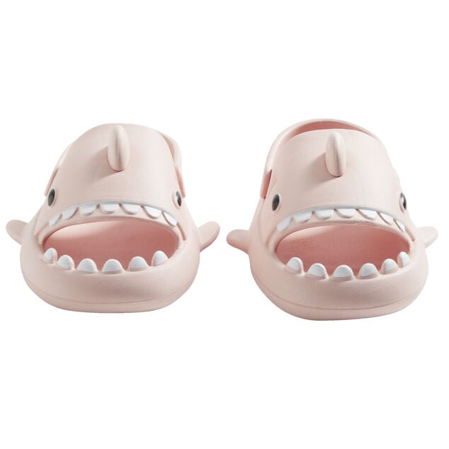 Chaussons requin enfant caoutchouc gris et rose 30/31
