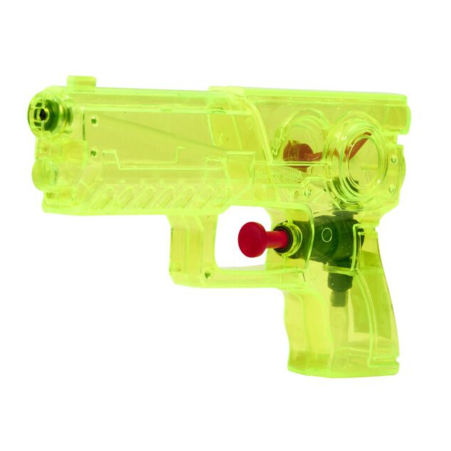 Pistolet &agrave; eau enfant plastique translucide 15x3xH9cm (plusieurs mod&egrave;les)