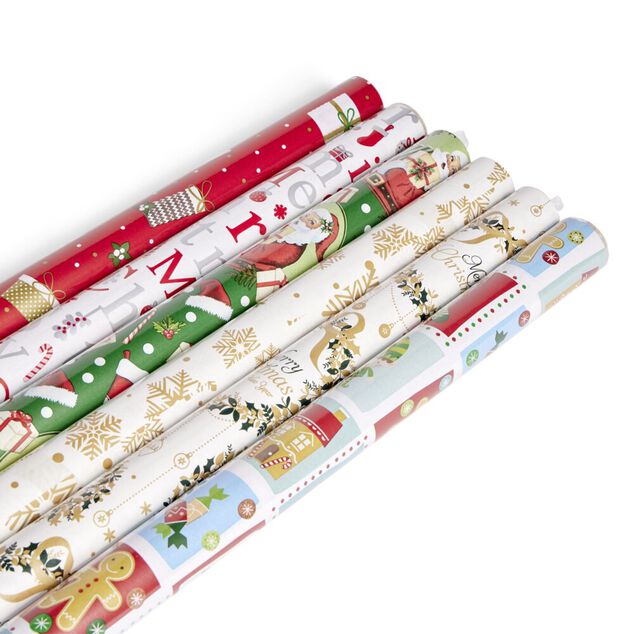 Papier cadeau No&euml;l rouleau 2m (6 mod&egrave;les)