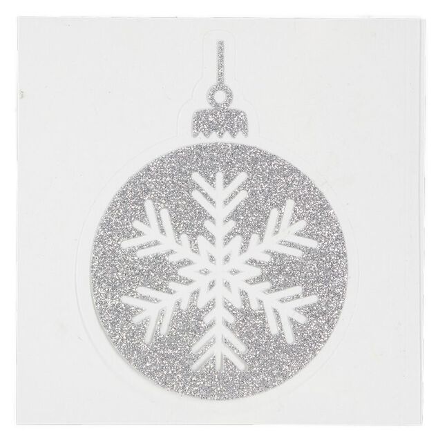 Décoration fenêtre et mur boule de Noël adhésive - 6 modèles