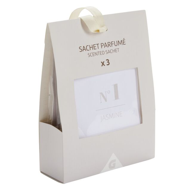 Désodorisant sachet parfumé x3 senteur jasmin 3x5gr