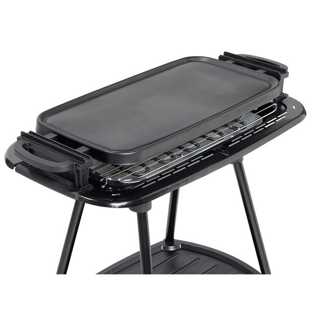 Barbecue 2en1 plancha &eacute;lectrique Town noir 63x39xH80cm 2000W