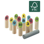 Jeu de quilles finlandaises multicolores en bois