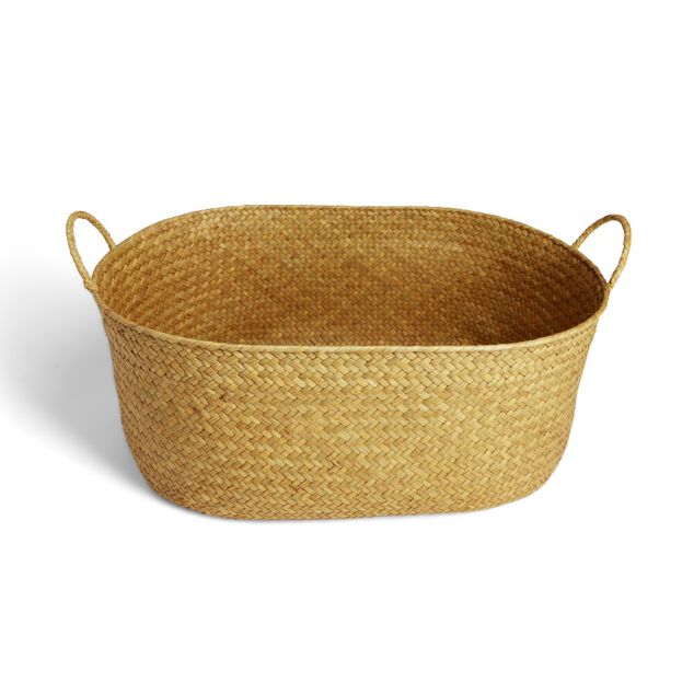 Pani&egrave;re rectangulaire jonc de mer 50x34xH19cm