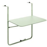 Table d'appoint pour balcon Oslow pliante acier vert sauge 60x40xH68cm