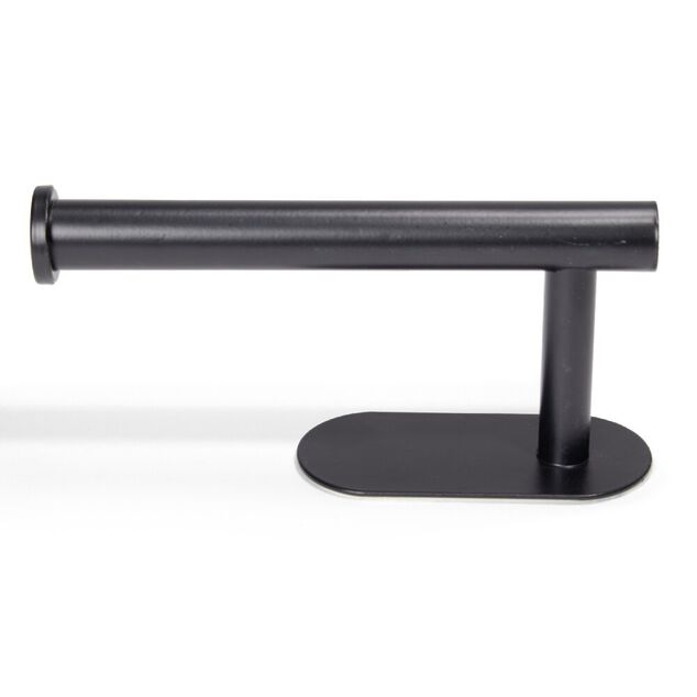 Support papier WC d&eacute;rouleur m&eacute;tal noir