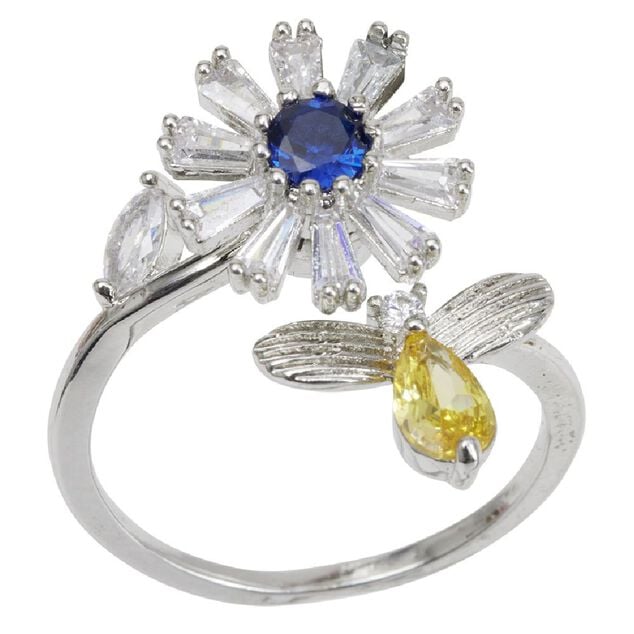 Bague spinner multicolore