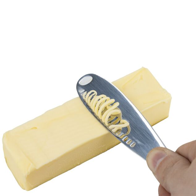 Couteau à beurre inox 4 fonctions L20,5cm (2 modèles)