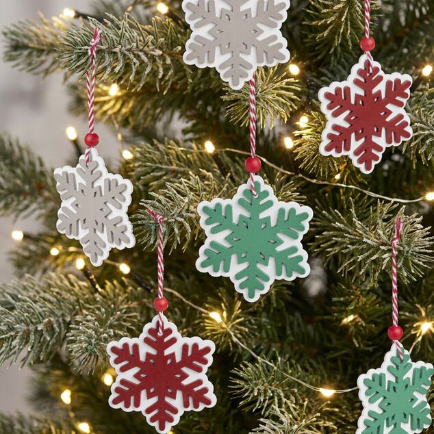 Suspension flocon en bois L14x8cm