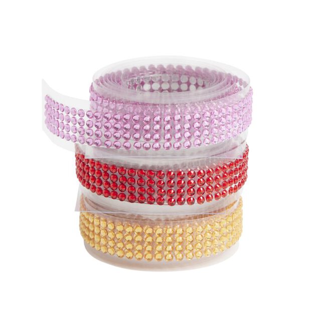 Rouleau de perles color&eacute;es adh&eacute;sives