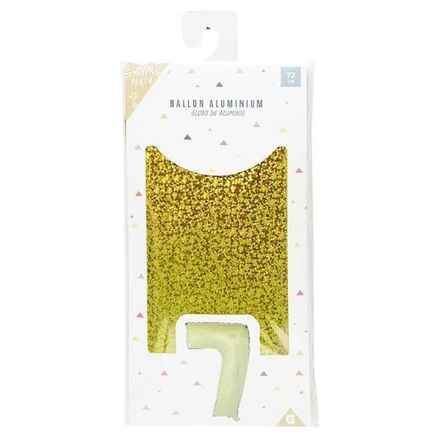 Ballon chiffre 7 en aluminium