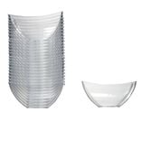 Verrine plastique x25 transparente r&eacute;utilisable 7,5x7,5xH3,5cm