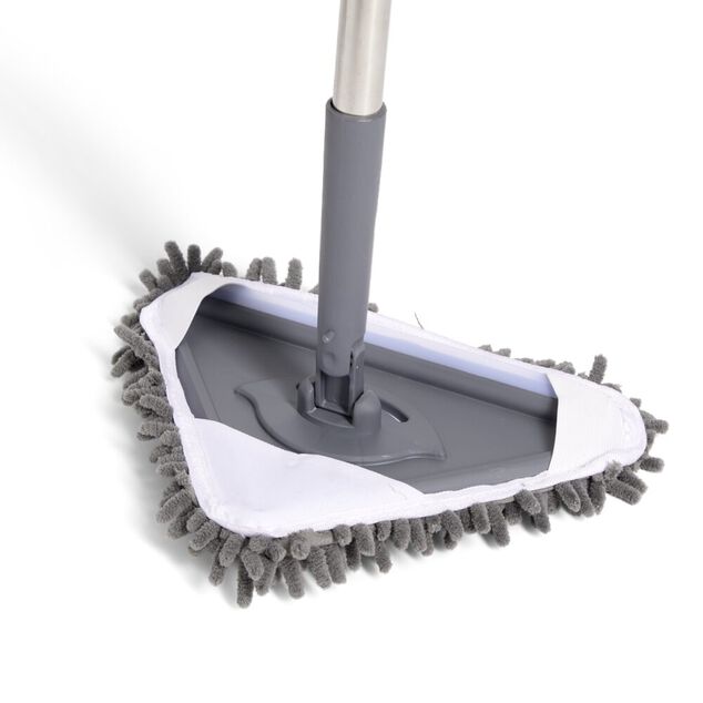 Balai serpillère microfibre forme triangulaire 27x20xH120cm