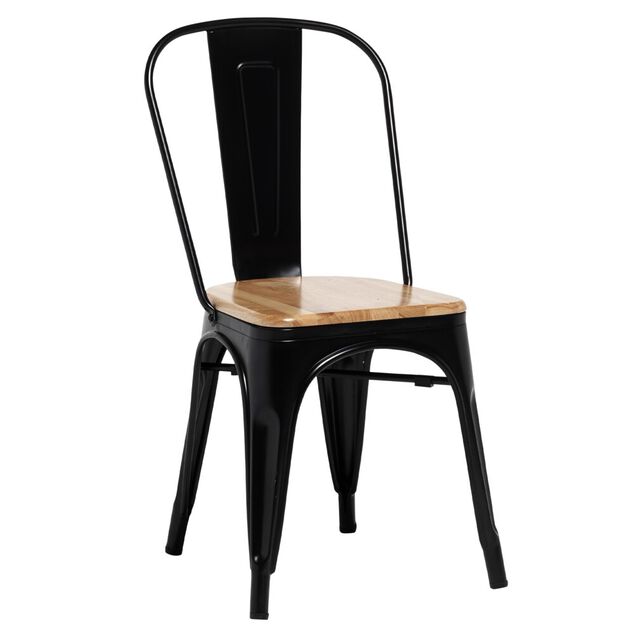 Chaise empilable Fabrik m&eacute;tal et bois