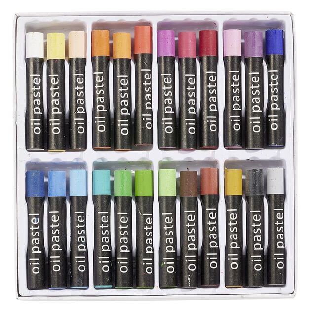 Pastel gras multicolore x24