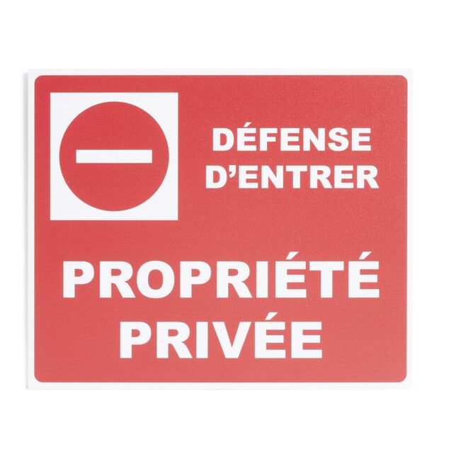 Plaque signalétique "Propriété privée" - 24x20 cm