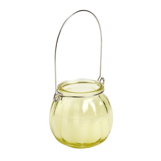 Bougie citronnelle dans verre &agrave; suspendre &Oslash;8x7cm (3 mod&egrave;les)