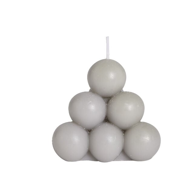 Bougie ronde &agrave; bulles &Oslash;7,8xH6,8cm