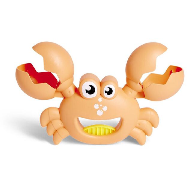 Pince &agrave; sable et coquillage forme crabe plastique orange ou vert