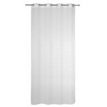 Voilage &agrave; oeillets imprim&eacute; quadrillage