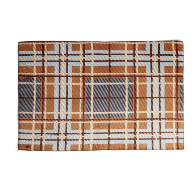 Tapis d'entrée motif tartan 40x60cm (2 modèles)