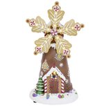 Moulin &agrave; vent lumineux musical anim&eacute; 18LED H22cm