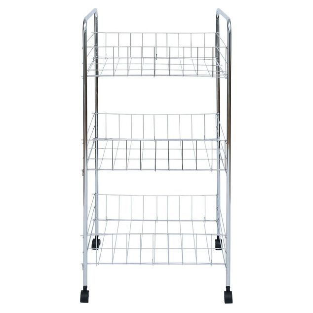 Desserte en métal 3 niveaux - 35,5xH66,5x26cm