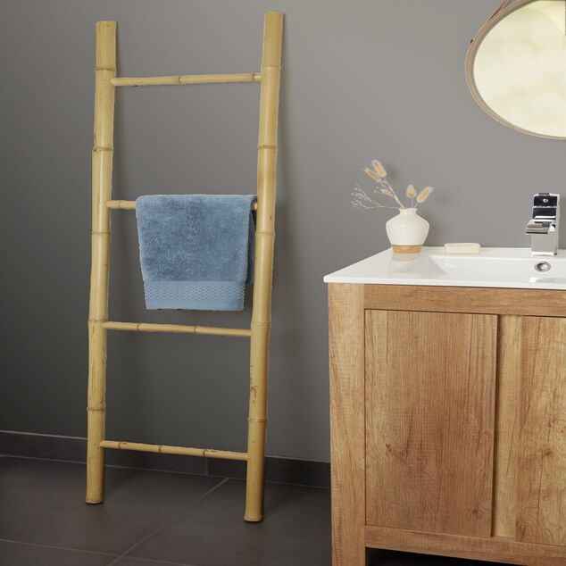 &Eacute;chelle porte-serviette 40x150cm bambou naturel