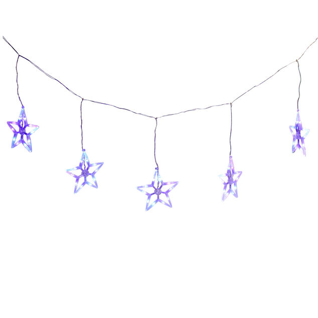 Guirlande &eacute;lectrique 10 &eacute;toiles multicolores fixes L. 2,7 m