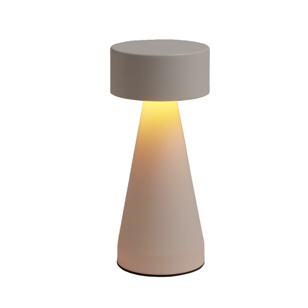 Lampe de table Squari USB tactile blanche &Oslash;9,5xH22,5cm
