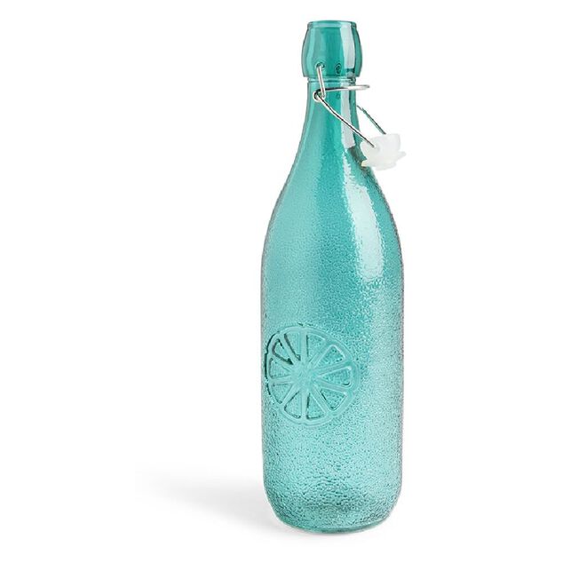 Bouteille limonade 1L verre vert &Oslash;8,5xH32cm