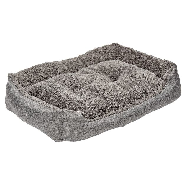 Panier animal polycoton gris 64x45xH13cm