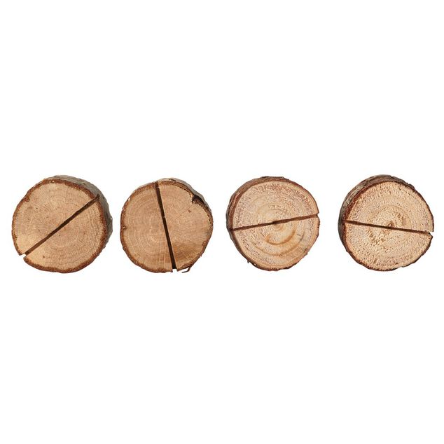 Porte-nom rondin de bois x4
