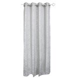 Voilage &agrave; oeillets jacquard losange gris