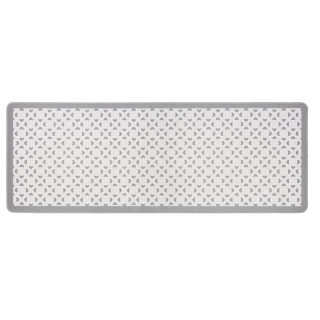 Tapis de cuisine motif carreau de ciment gris et blanc 55x150cm