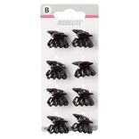 Mini pince design papillon noir x8