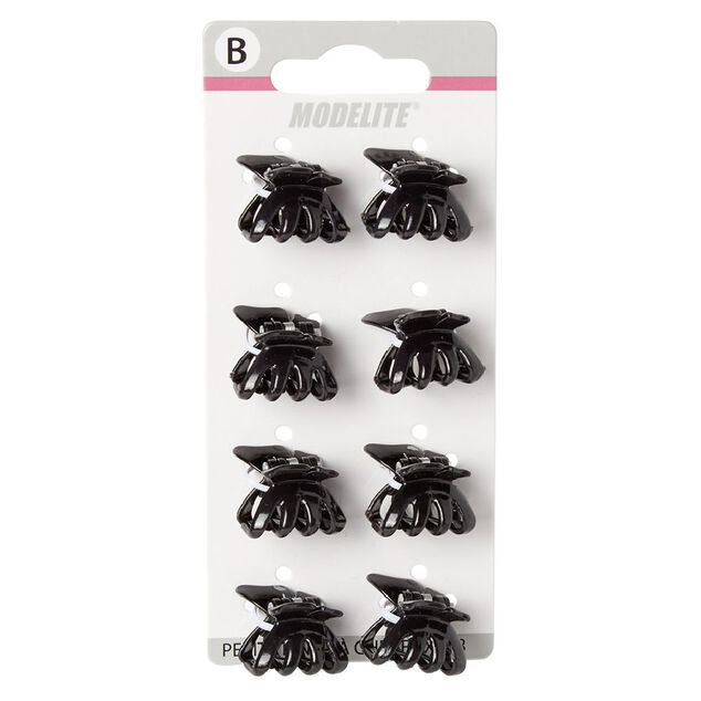 Mini pince design papillon noir x8