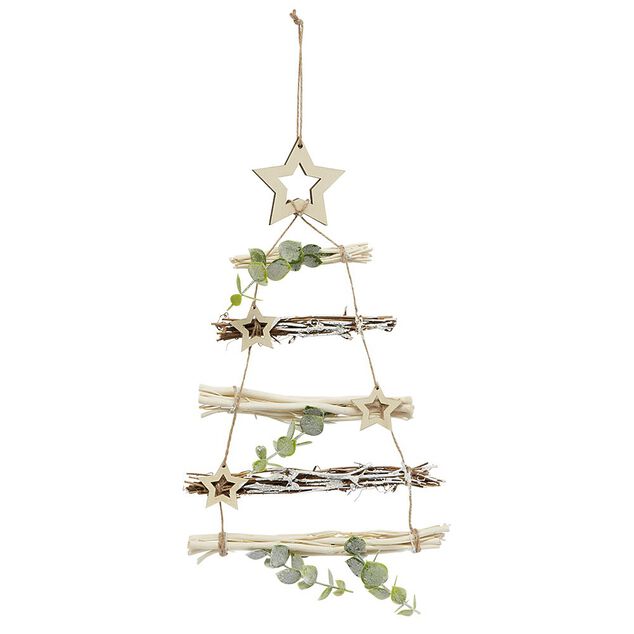 Suspension Sapin en bois flott&eacute; vert naturel