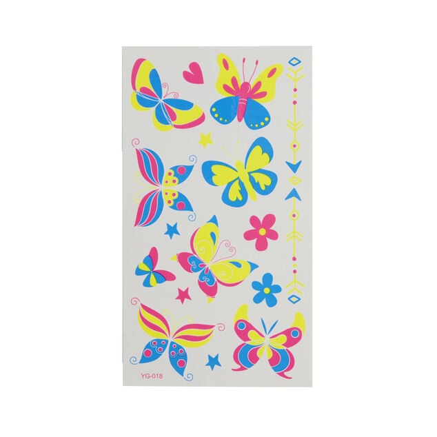 Tatouage enfant éphémère multicolore 3 feuillets (2 modèles)