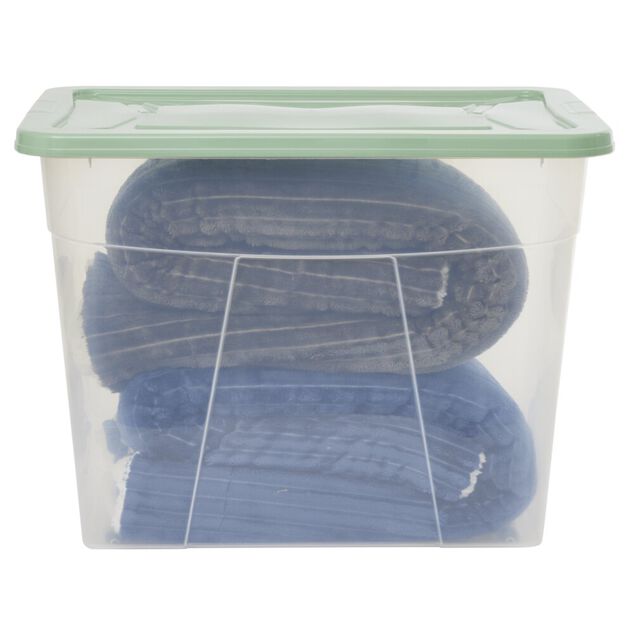 Box de rangement &agrave; roulettes plastique 80L (plusieurs mod&egrave;les)