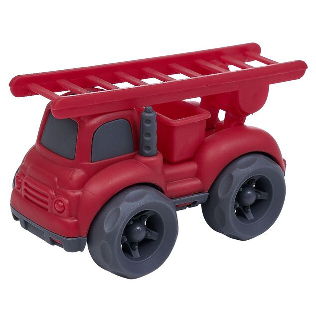 Camion de pompier plastique rouge 10x6,5xH7 cm