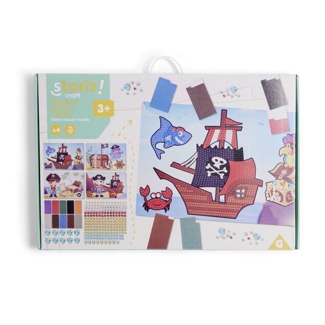 Mosa&iuml;que g&eacute;ante &agrave; sticker th&egrave;me pirate x4 - 40x60cm